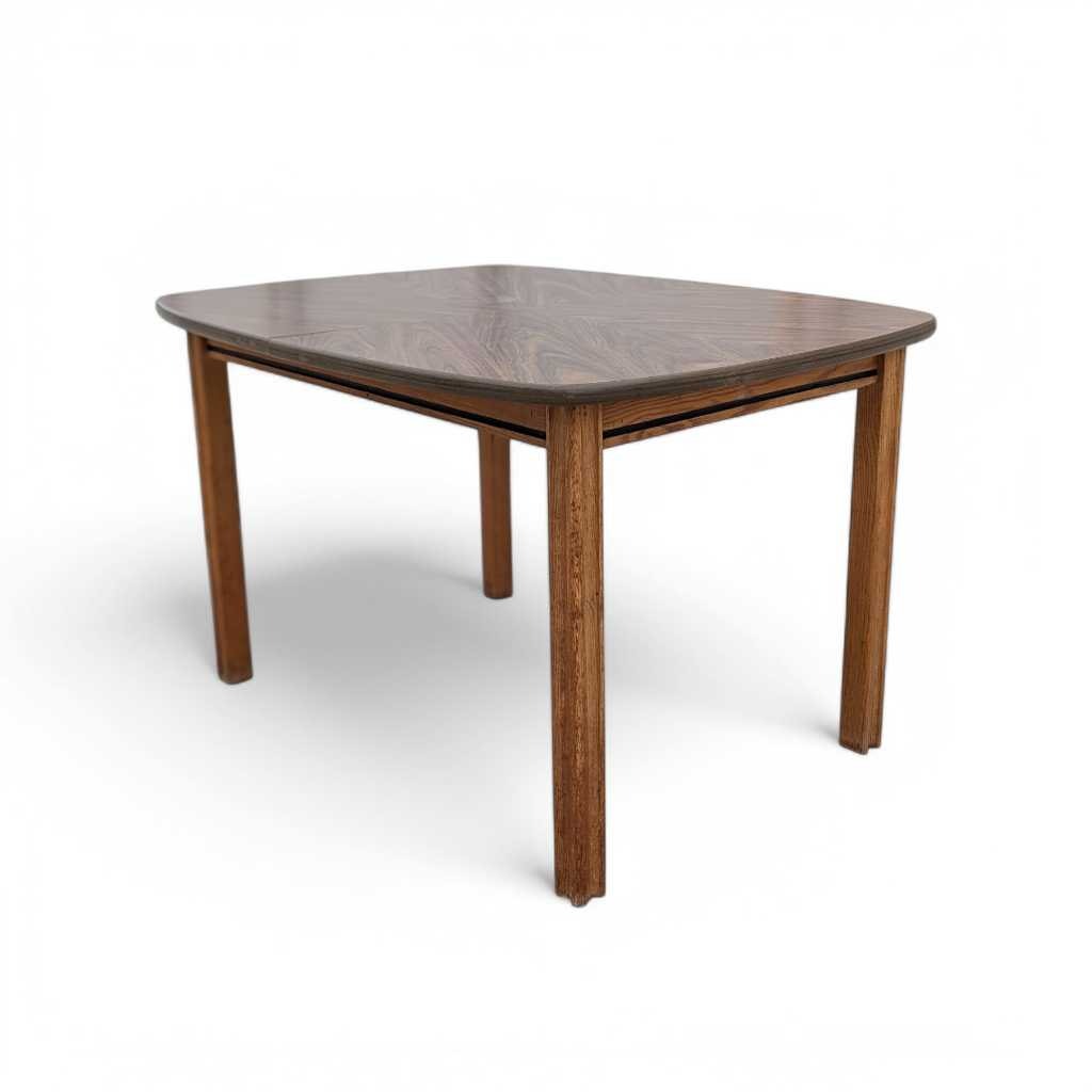 Mid-Century Modern Walnut-Look Laminate Dining Table — view 4 of 16