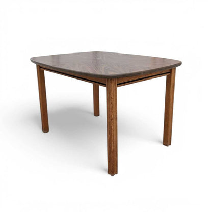 Mid-Century Modern Walnut-Look Laminate Dining Table