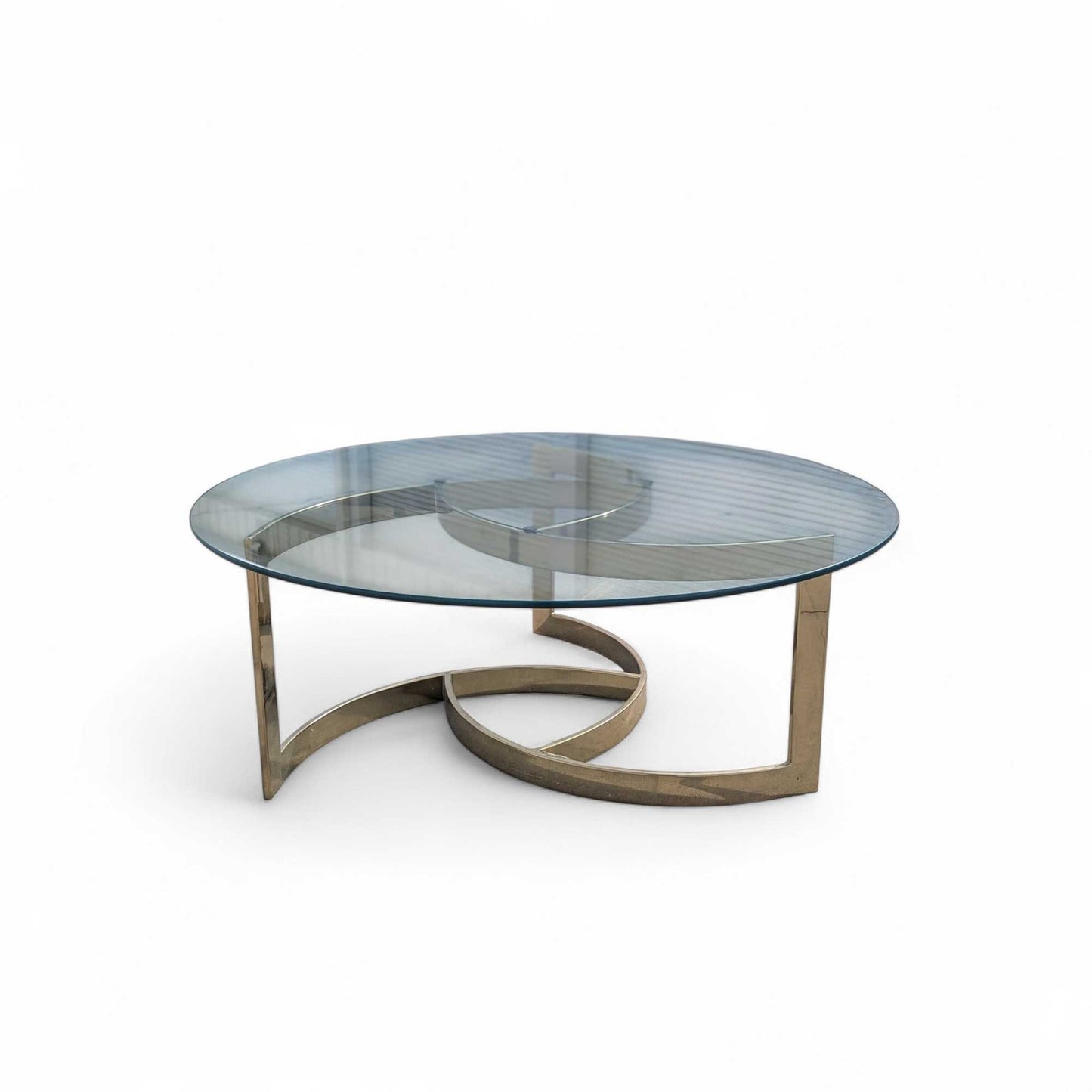 Brass + Glass Coffee Table, c. 1970s