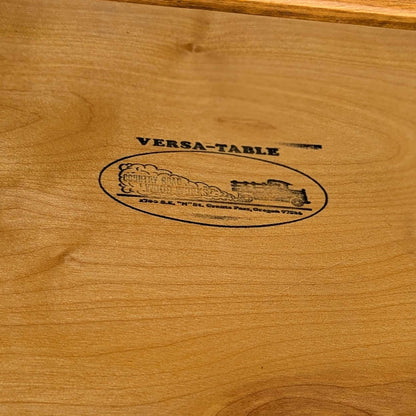 Vintage Versa Tables Adjustable Drafting Table in Solid Wood