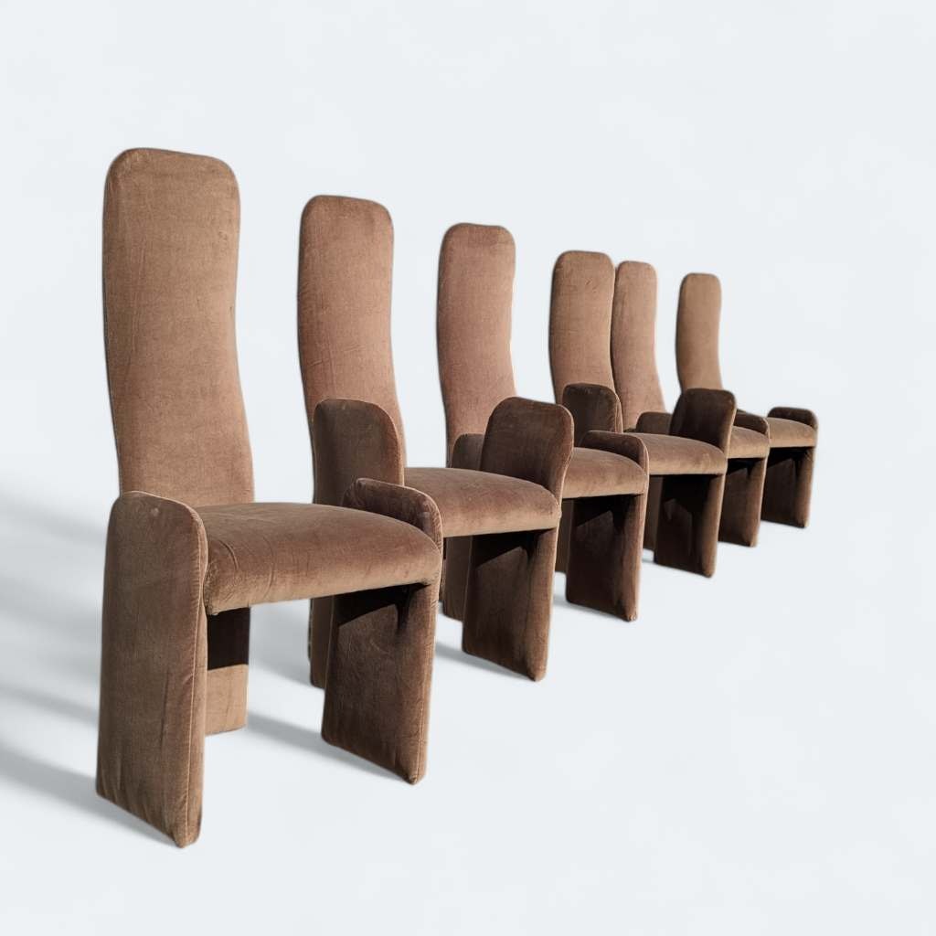 Six Postmodern Dining Chairs, c. 1980s