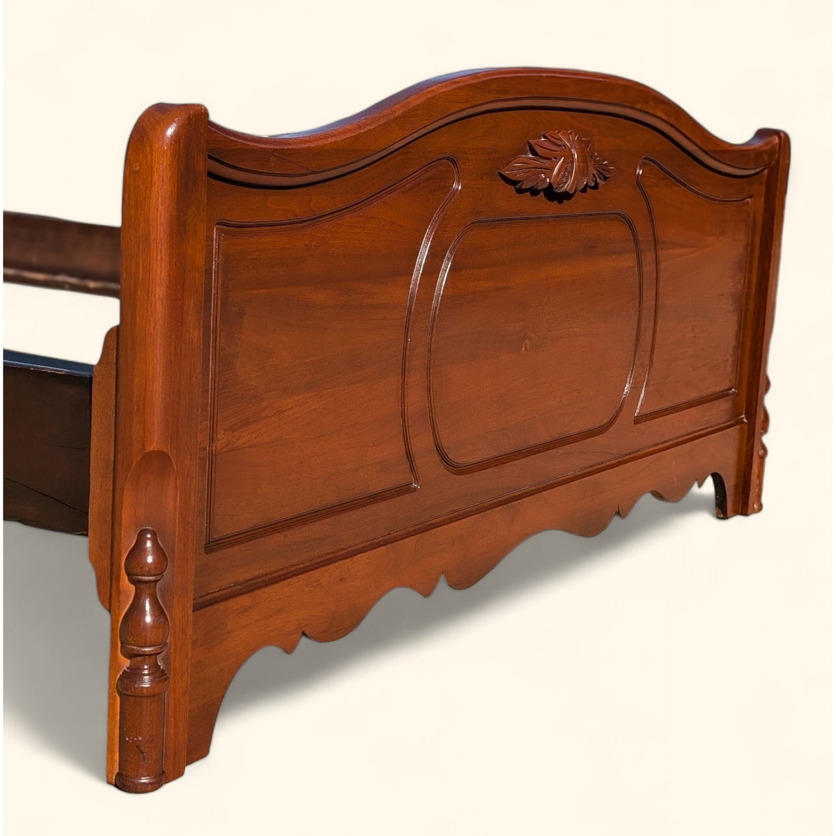 Antique Full-Size Walnut Bed Frame by Abernathy Furniture — view 3 of 11