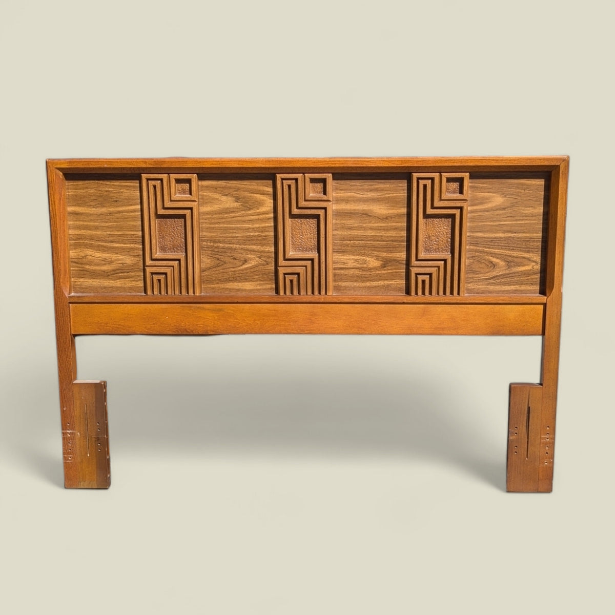 1960s Bassett Mid-Century Full-Size Wood Headboard