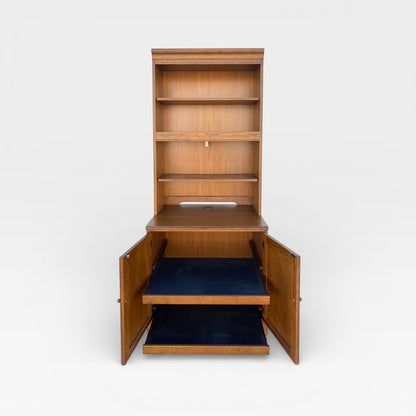 Vintage Hooker Furniture Oak Hutch Cabinet with Open Shelving, Late 20th Century