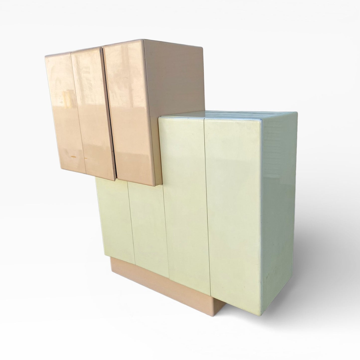 Large Postmodern Geometric Bar, Custom Lacquer Finish