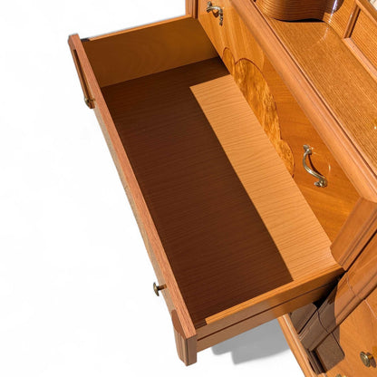 Postmodern Lacquer Dresser with Faux Marble Top