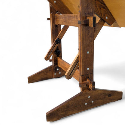Vintage Versa Tables Adjustable Drafting Table in Solid Wood