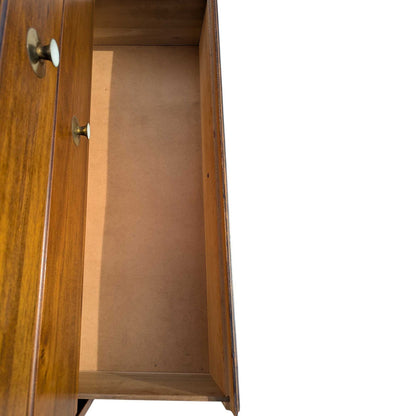 Walnut Chest of Drawers with Brass Pulls, Dresser