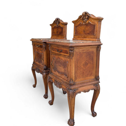 Pair of Antique French Louis XV Style Nightstands