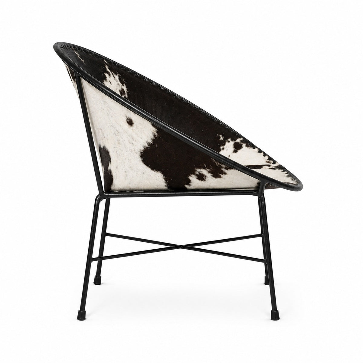 Mexican Cowhide and Iron Lounge Chairs, Made-to-Order Pair