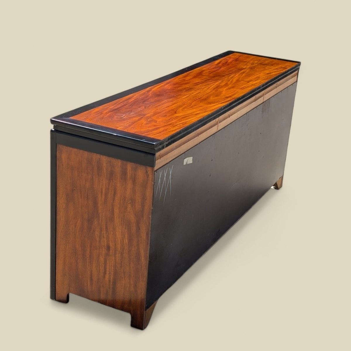 Stanley Furniture Chinoiserie Burl Wood Nine-Drawer Dresser or Credenza — view 12 of 16