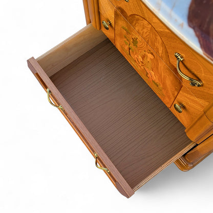 European-Inspired Three-Drawer Nightstand, Late 20th Century
