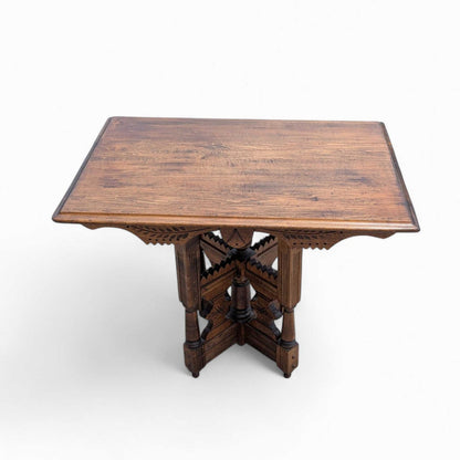 Victorian Carved Wood Side Table