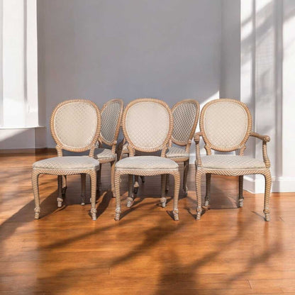 Six Dining Chairs by Casa Stradivari, Faux Bois, c. 1980s