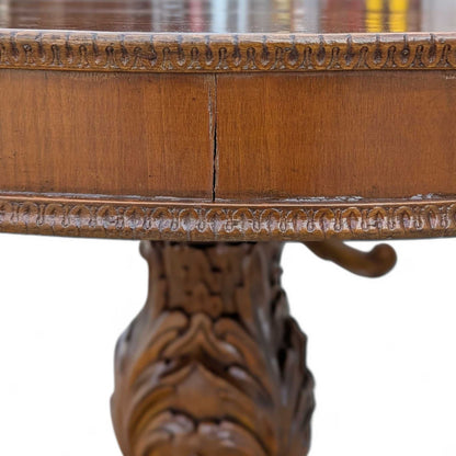 Antique Renaissance Revival Marquetry Dining Table
