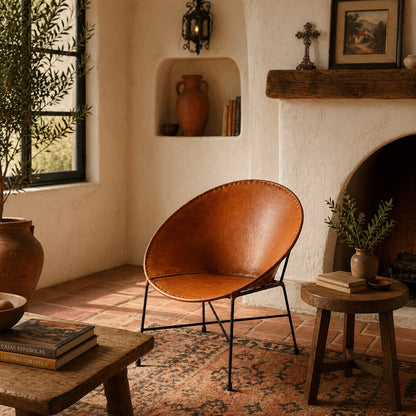 Pair - Handmade Leather Lounge Chair - Made to Order