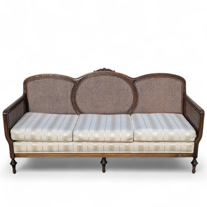 French Provincial Cane Back Sofa