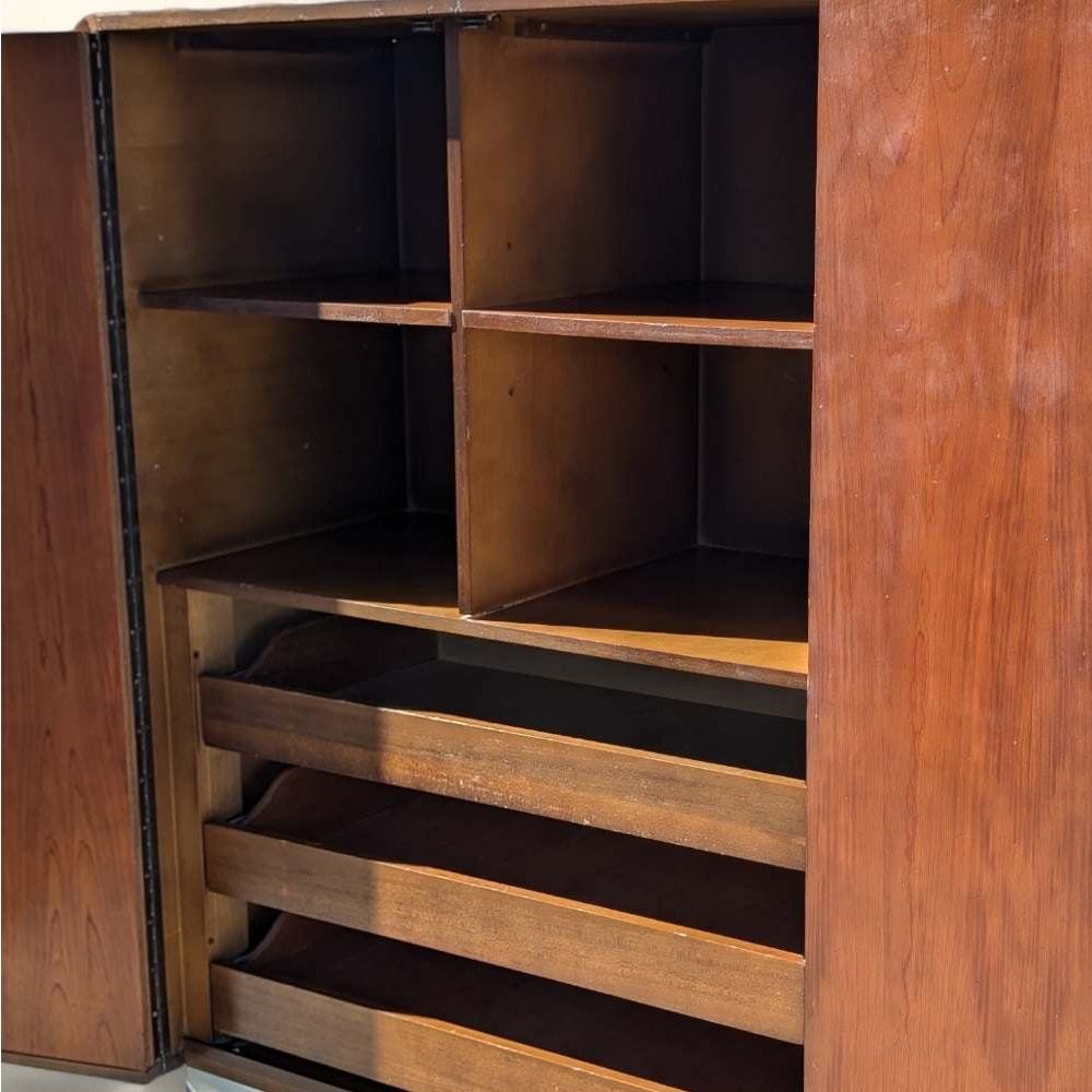 Vintage Brutalist Armoire, C. 1960s, Made in Canada