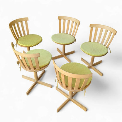 5 Vintage Scandinavian Swivel Chairs by Edsbyverken