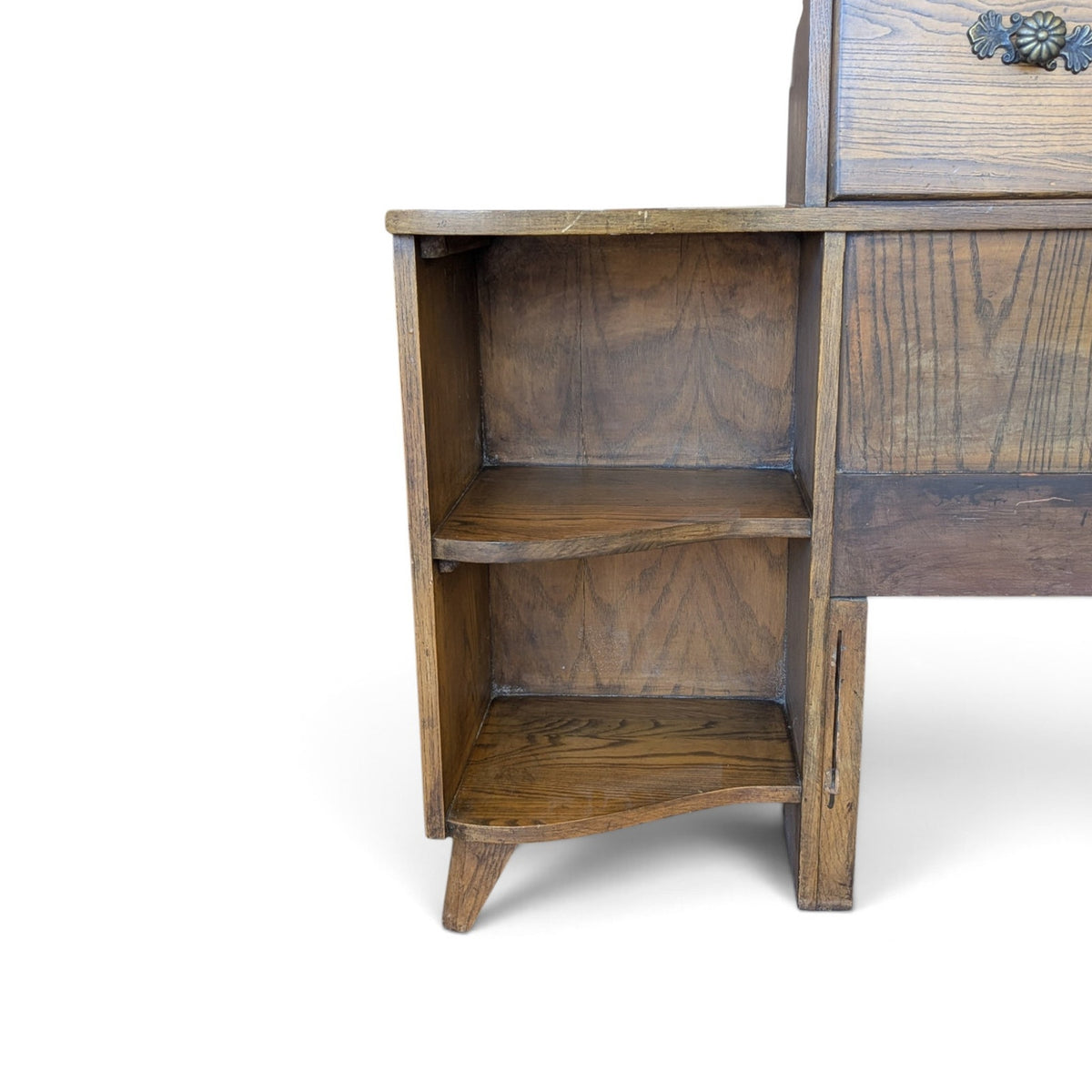 Vintage L.A. Period Furniture Headboard with Integrated Nightstands