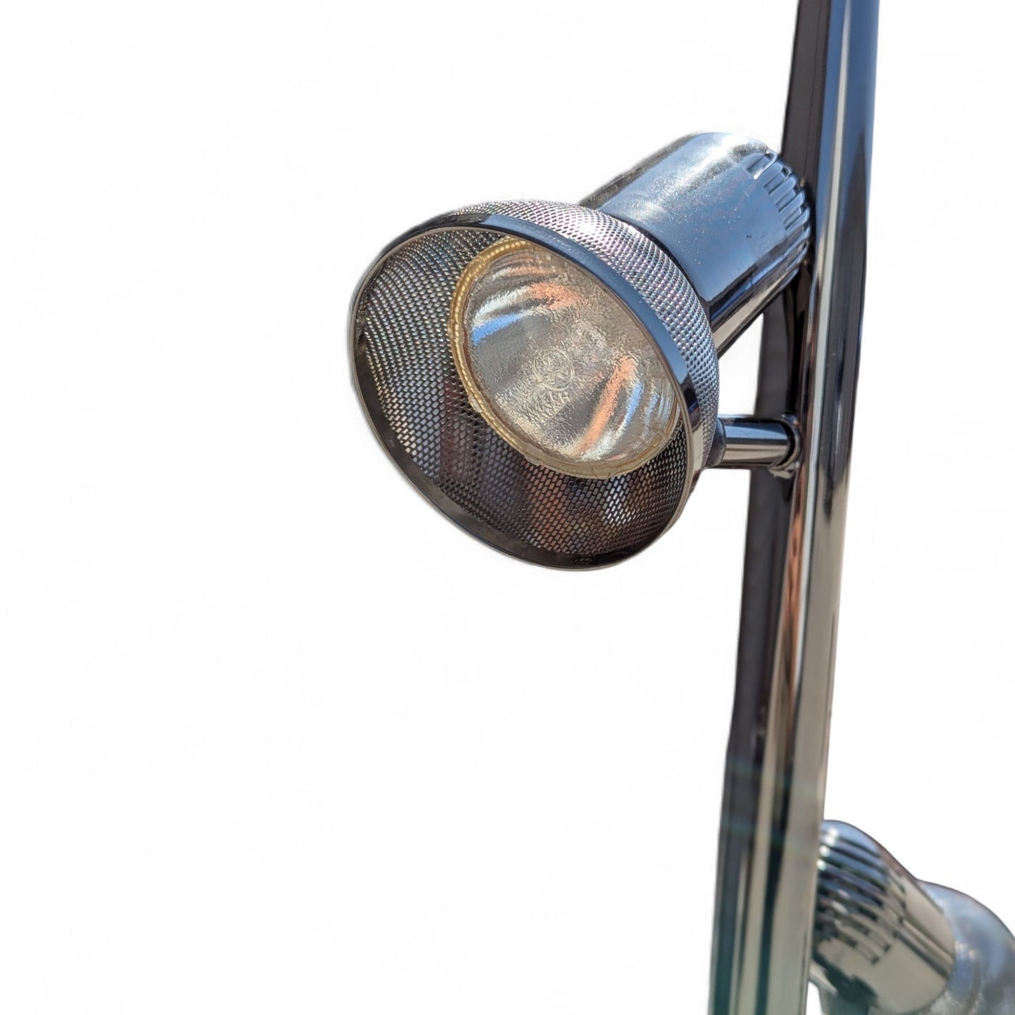 Mid-Century Chrome Floor Lamp with Adjustable Microphone-Style Shades, 1970s