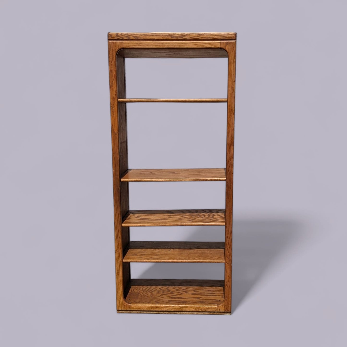 Oak Bookcase, Freestanding, Adjustable Shelving