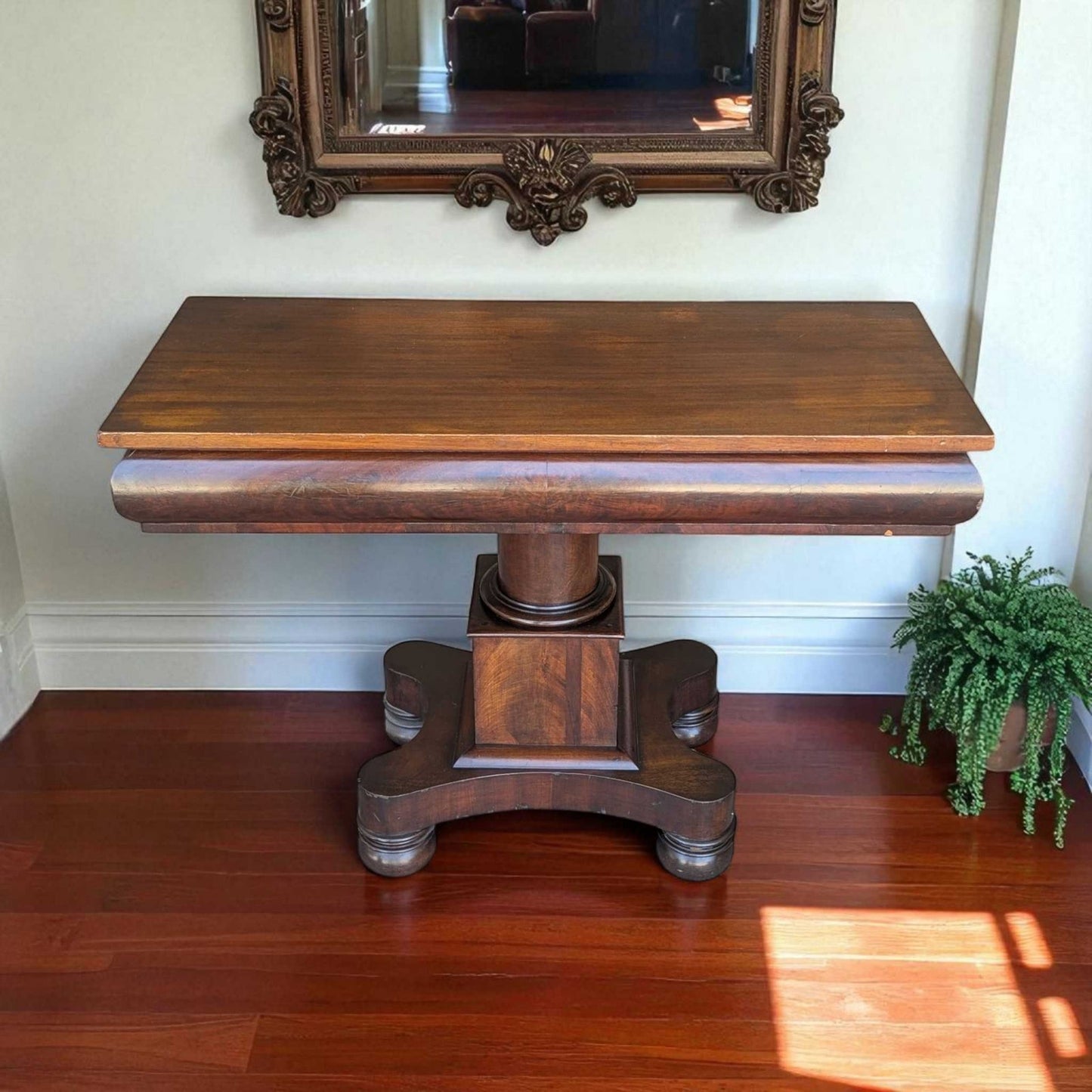 Antique Empire Mahogany Pedestal Table – c. 1800s