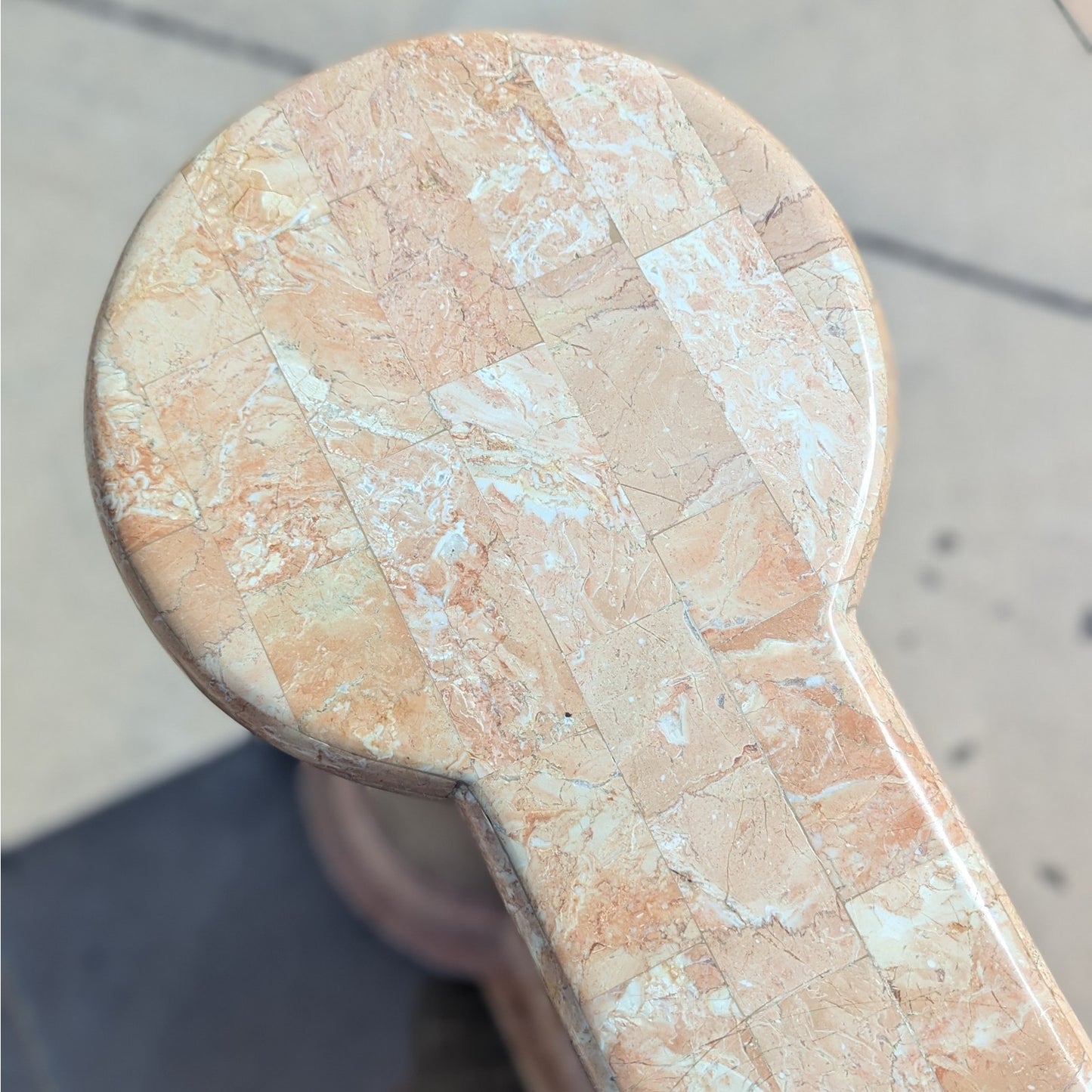 Postmodern Entryway Glass Console Table, c. 1980s