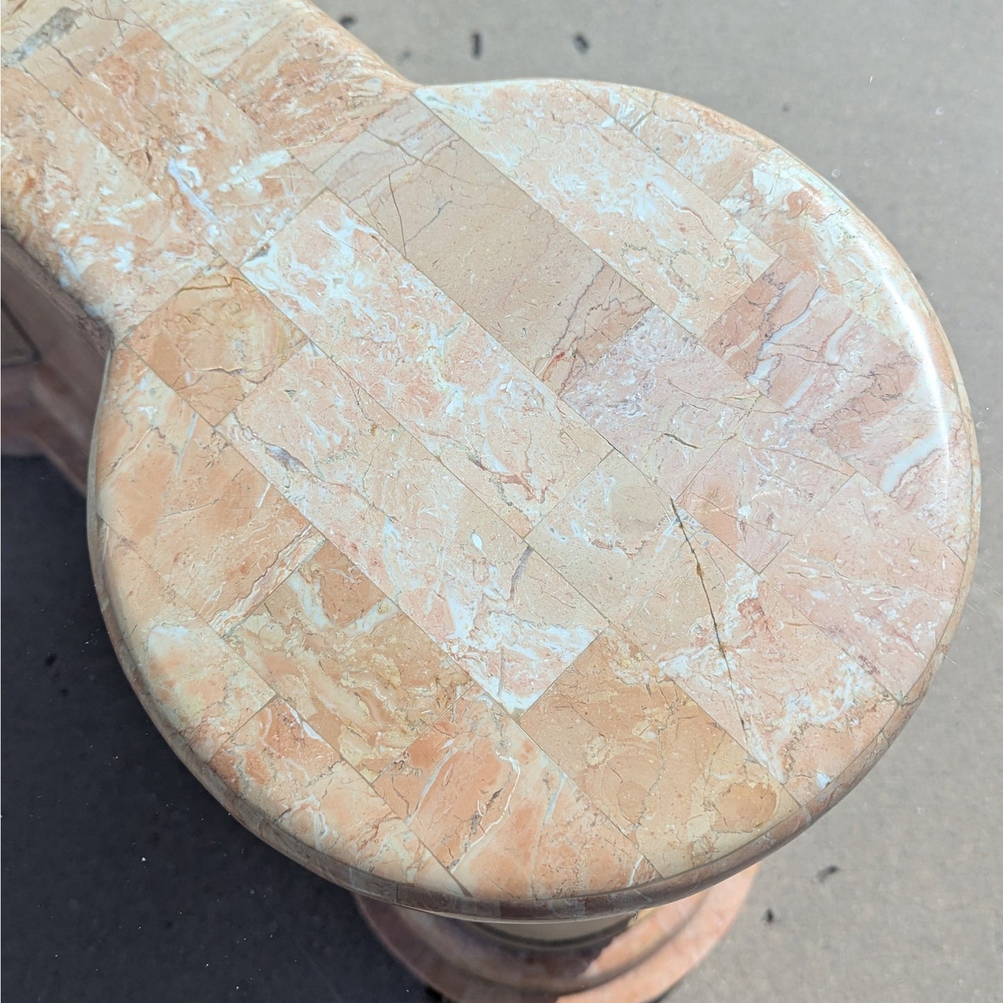 Postmodern Entryway Glass Console Table, c. 1980s