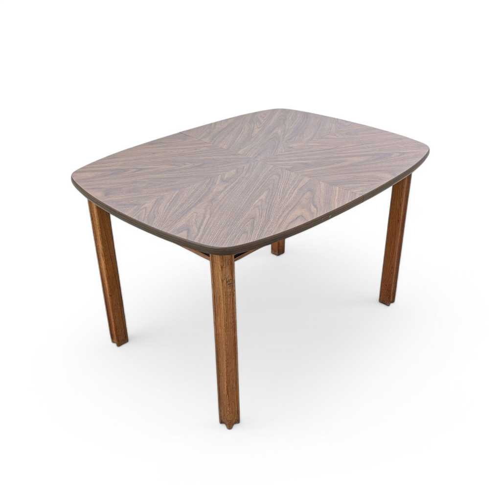 Mid-Century Modern Walnut-Look Laminate Dining Table — view 3 of 16