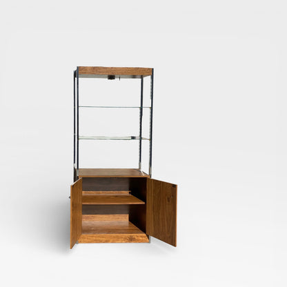 Chrome & Glass Étagère / Display Bookcase, c. 1970s–80s
