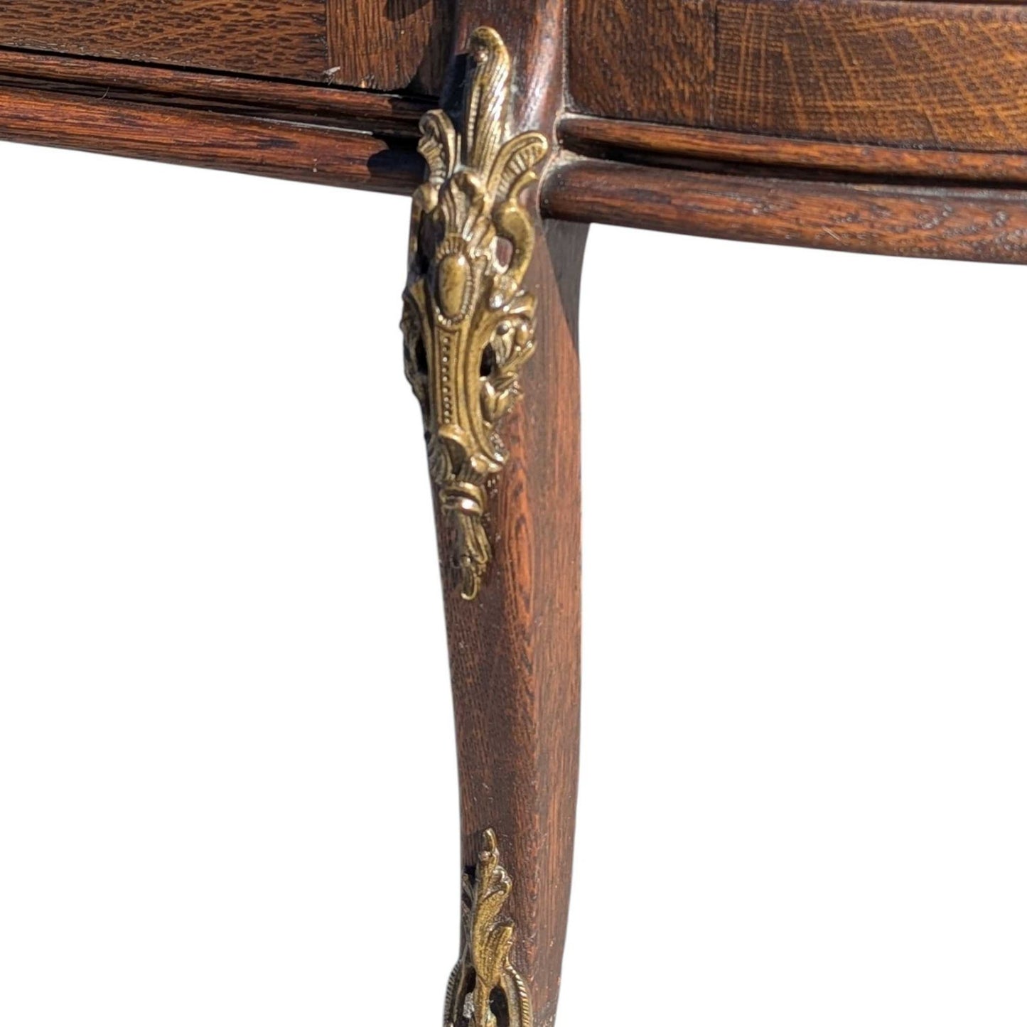 Early 20th Century Edwardian Demi-Lune Curved Glass Display Cabinet