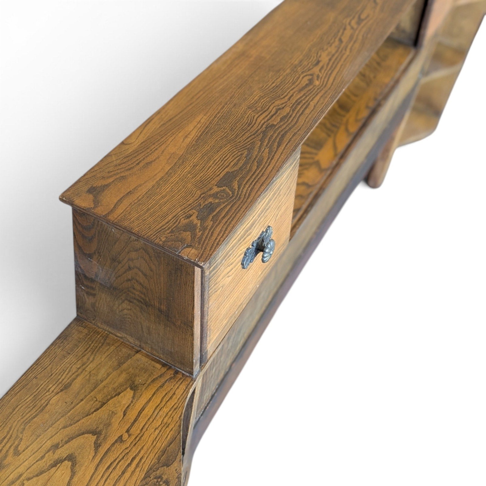Vintage L.A. Period Furniture Headboard with Integrated Nightstands — view 13 of 16