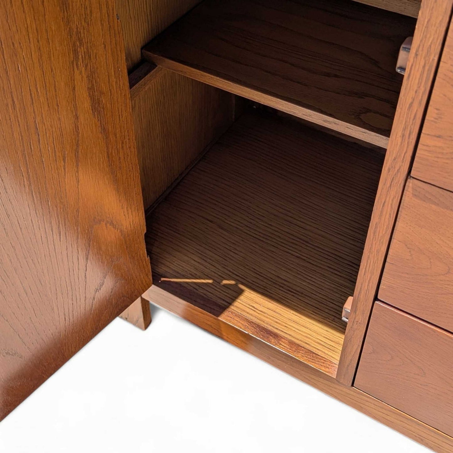 Vintage Bernhardt Oak Hutch Cabinet