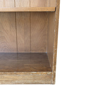 1970s Japanese Veneered-Plywood Bookcase with Adjustable Shelves and Dividers