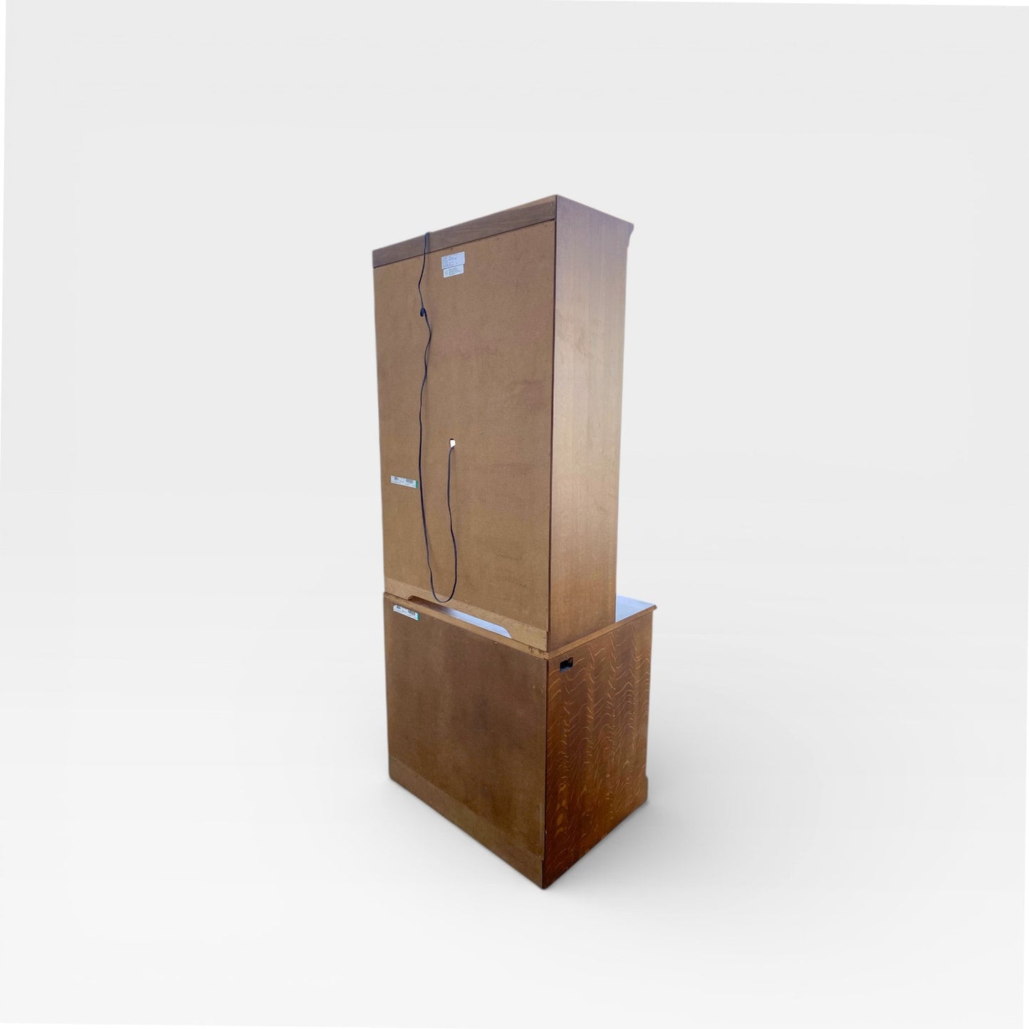 Vintage Hooker Furniture Oak Hutch Cabinet with Open Shelving, Late 20th Century