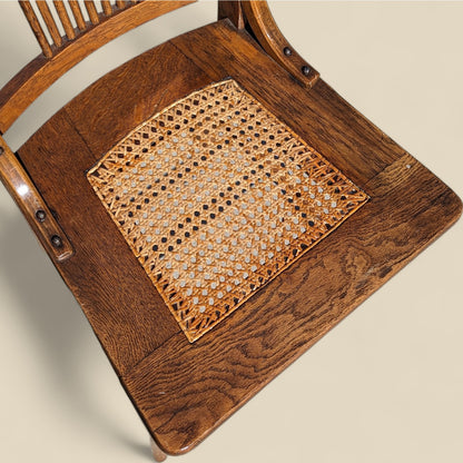 Antique Tiger Oak Dining Chairs