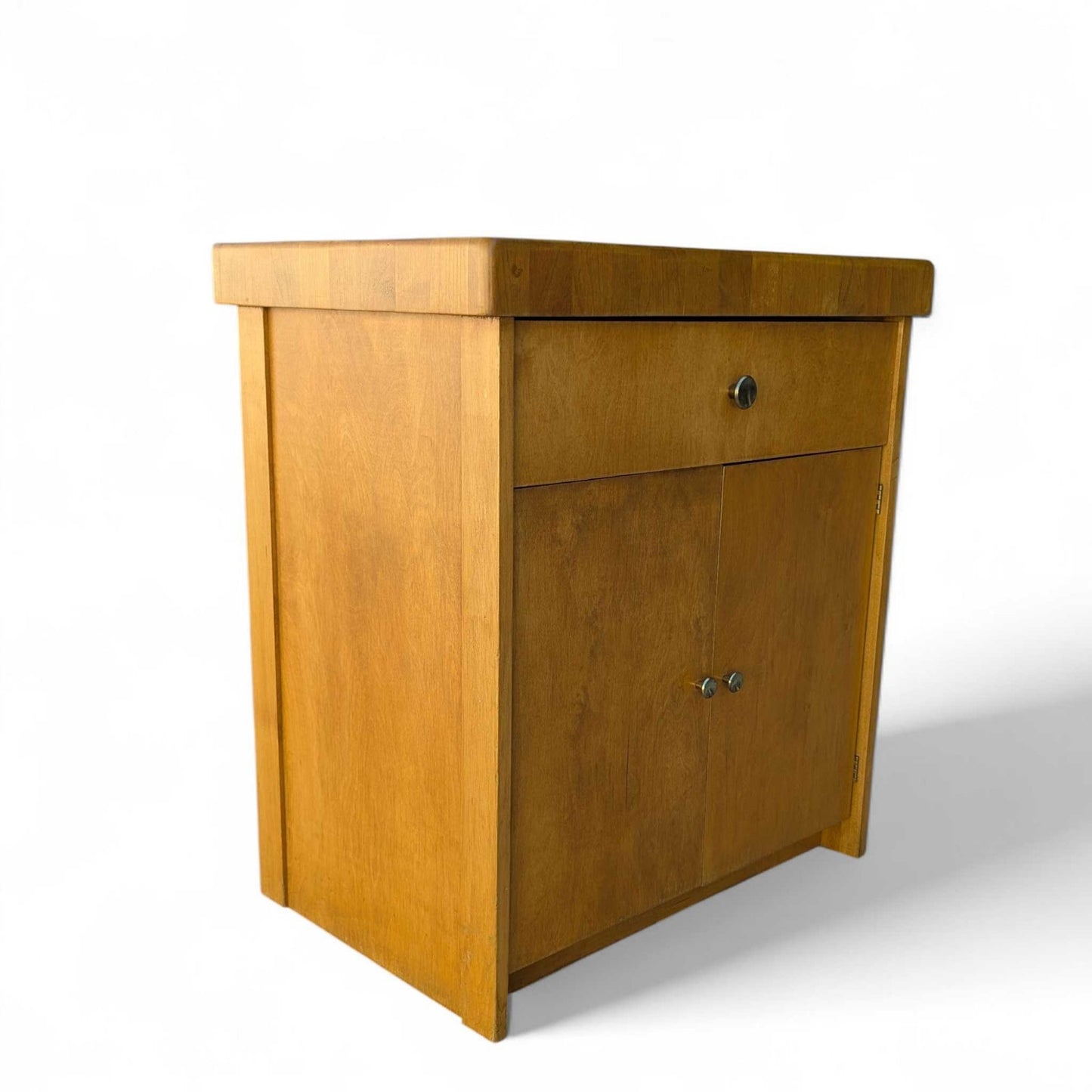 Vintage Butcher Block Top Kitchen Cabinet