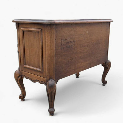 Drexel French Provincial Chest – Vintage 2 Drawer Dresser, Cabriole Legs, Ornate Carvings, 35.5" Wide, Solid Wood