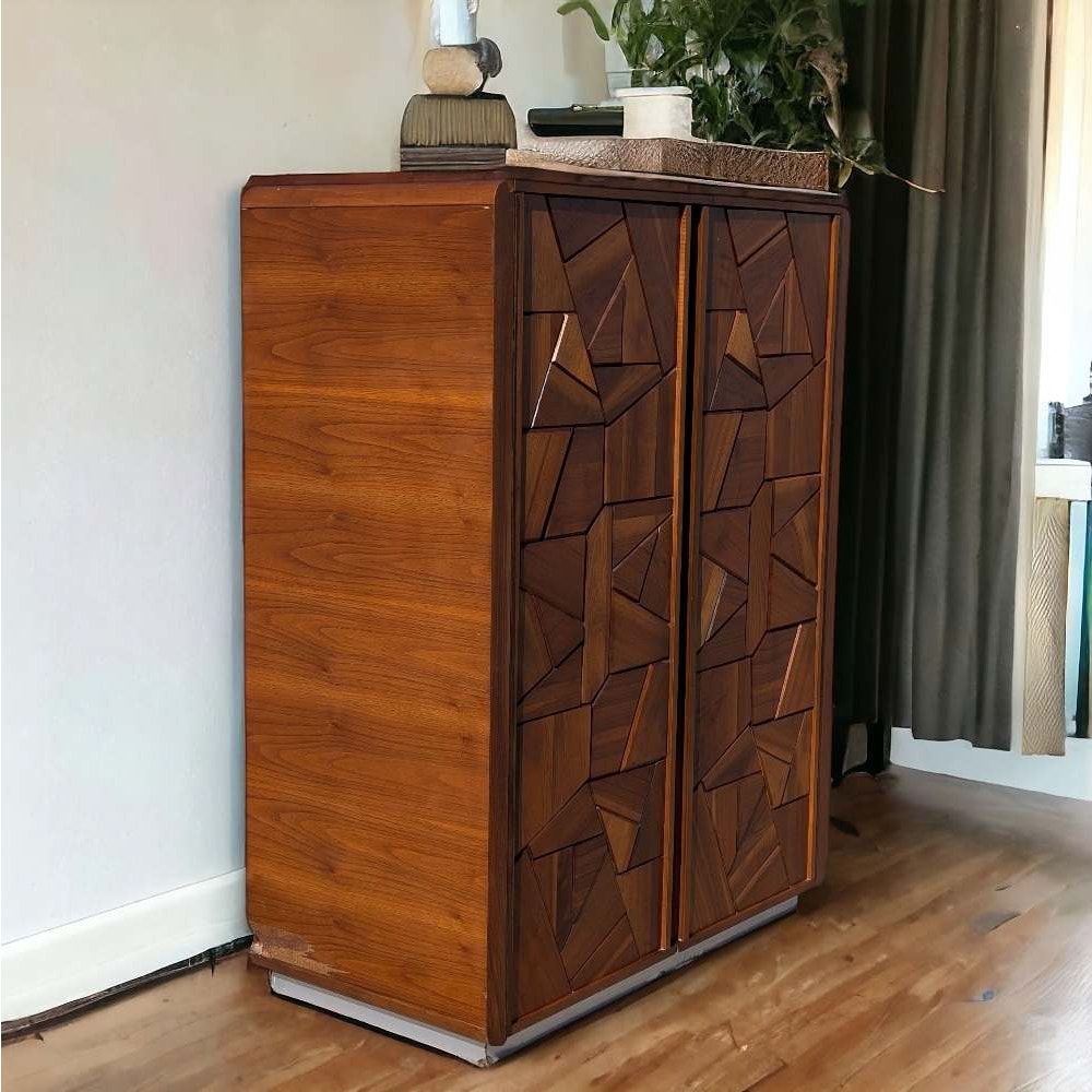 Vintage Brutalist Armoire, C. 1960s, Made in Canada