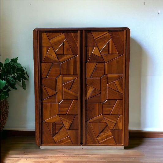 Vintage Brutalist Armoire, C. 1960s, Made in Canada