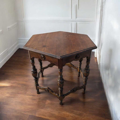 Antique Small Dining Table or Oversized Accent Table