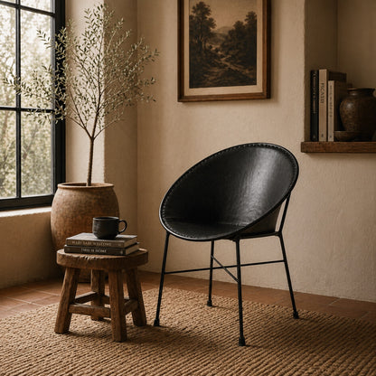 Pair - Handmade Leather Lounge Chair - Made to Order