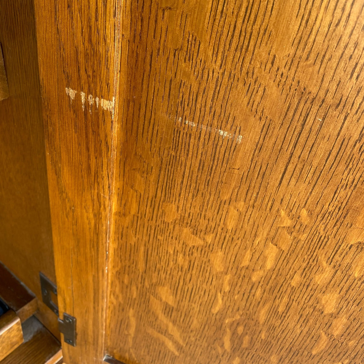 Vintage Hooker Furniture Oak Hutch Cabinet with Open Shelving, Late 20th Century