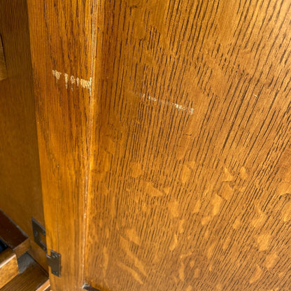 Vintage Hooker Furniture Oak Hutch Cabinet with Open Shelving, Late 20th Century