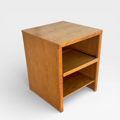 Pair of Oak Modular Utility Cabinets with Pull-Out Shelf, American, c. 1990s