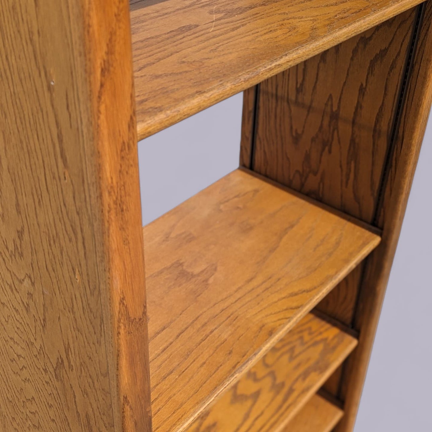 Oak Bookcase, Freestanding, Adjustable Shelving