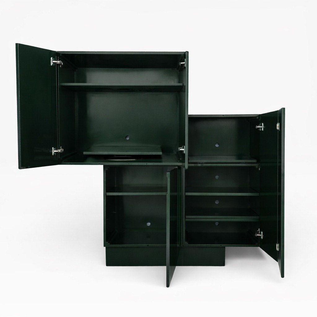 Large Postmodern Geometric Bar, Custom Lacquer Finish