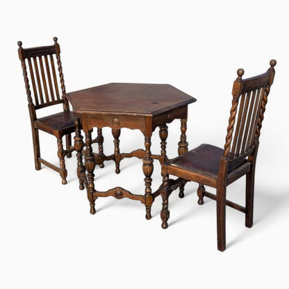 Antique Small Dining Table or Oversized Accent Table