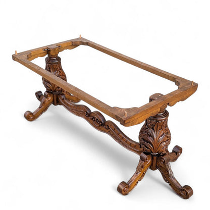 Antique Renaissance Revival Marquetry Dining Table